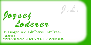 jozsef loderer business card